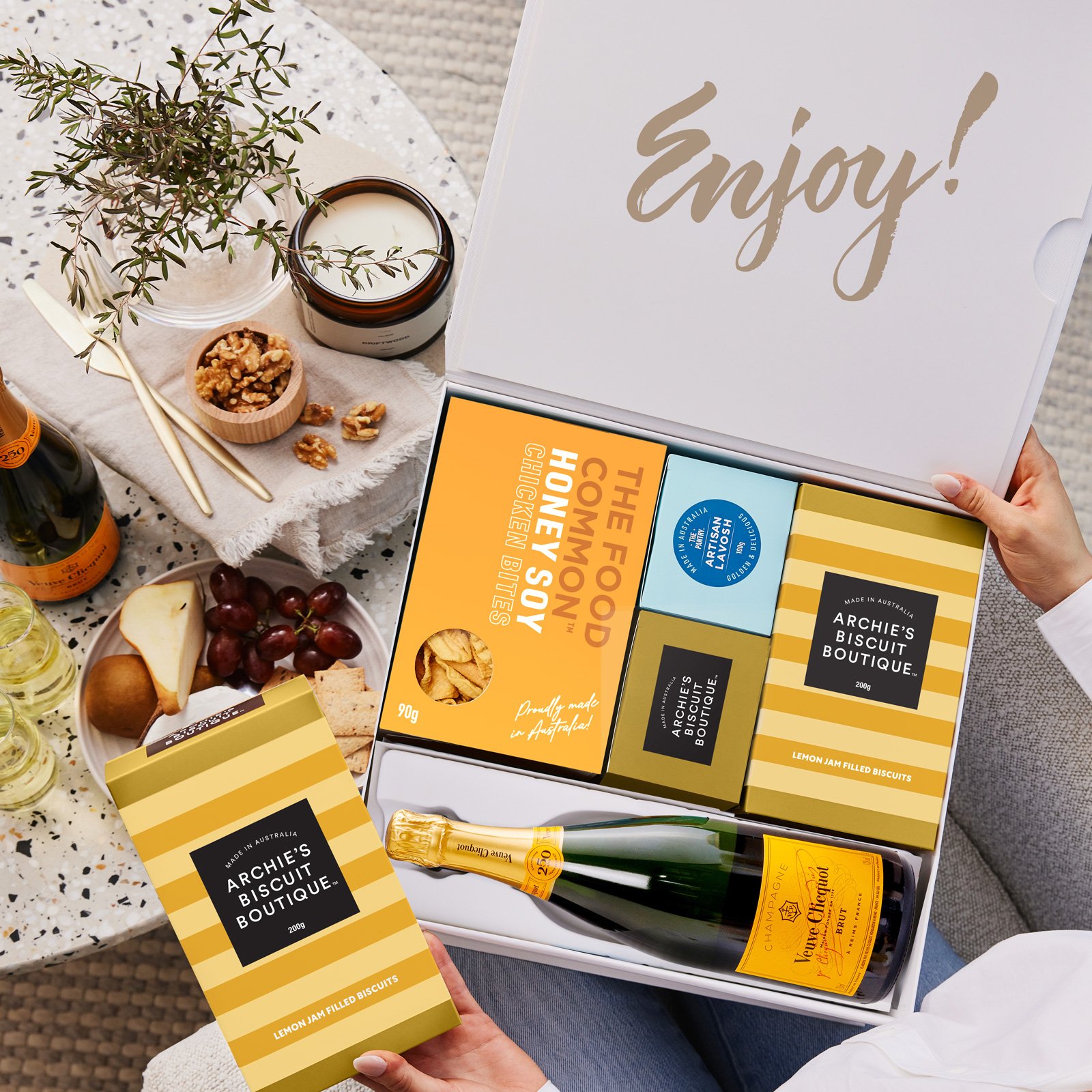 First Class Hampers corporate gift hamper with gourmet food selection